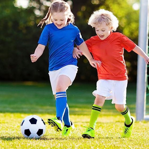 Børnefodsok, komfortable, tynde fodboldsokker til børn Åndbare og stilfulde fodboldstrømper til drenge og piger 14-18 år