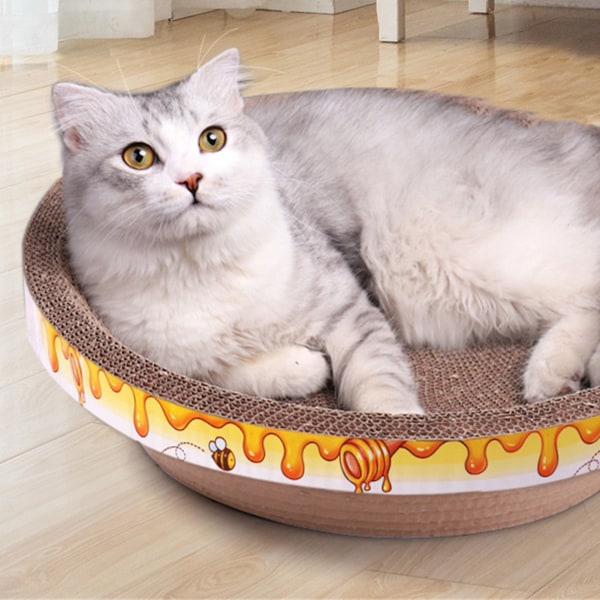 Cat Scratch Bed Dobbeltlags Avtakbar Komfortabel Kitten Scratch Pad Seng for stressavlastning