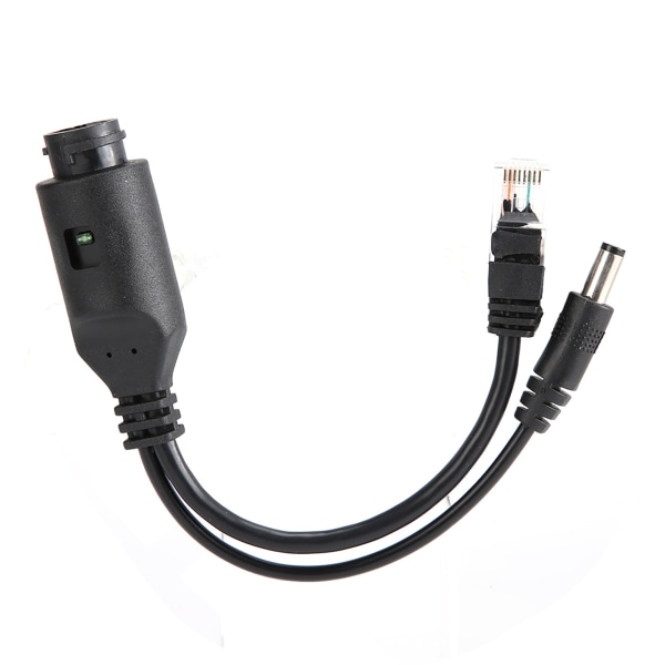 24V vandtæt IP-kamera Power Over Ethernet Adapter POE Kabel Splitter Injektor Sort