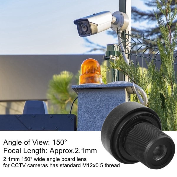 Nytt bräde 1/2,5 tum 5 mp 2,1 mm 150° vidvinkelobjektiv Fisheye View för CCTV-kamera