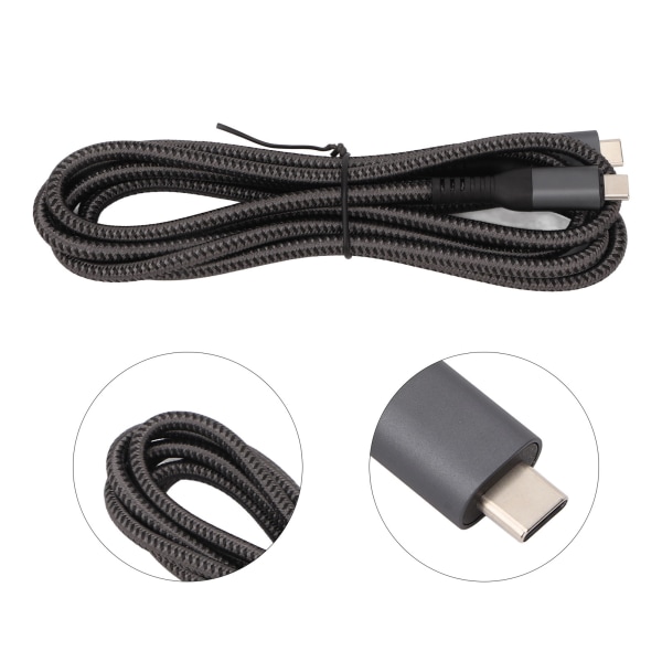 Hurtig opladning USB C til USB C magnetisk kabel - 6,6 fod, PD 100W, 10 Gbps, LED-indikator