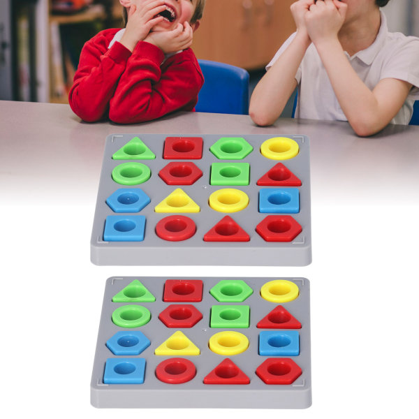 Form- och färgmatchningsleksak för barn, 4 färger, geometrisk figur, kognition, sensorisk pedagogisk leksak
