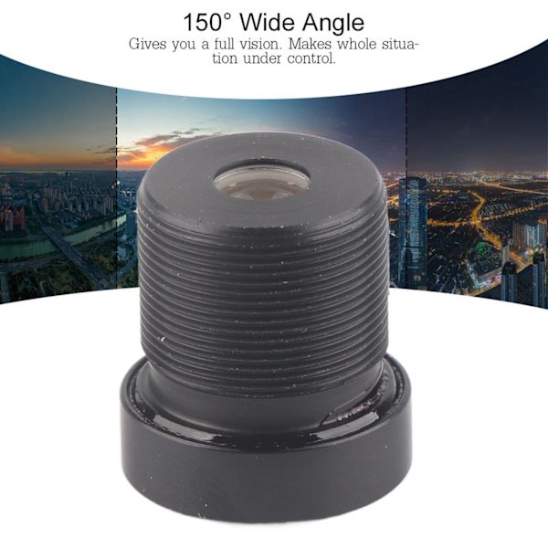 150° Vidvinkel IP Kameraobjektiv til CCTV med 2,1 mm M12*0,5, 1/3' & 1/2,9' CCD Chips