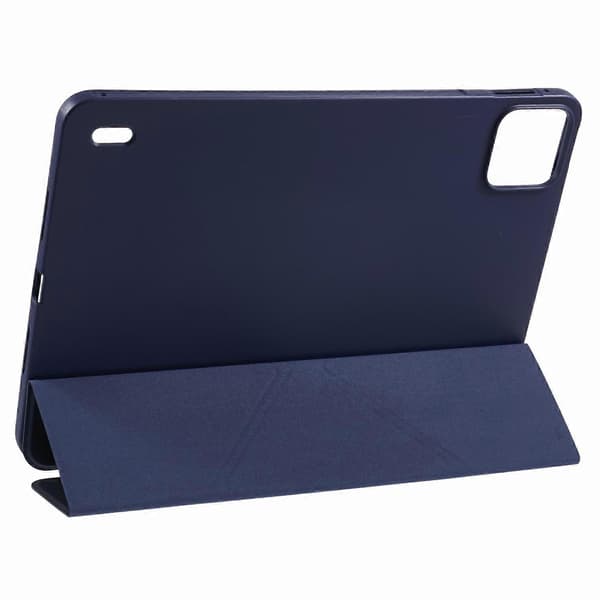 For Xiaomi Pad 7 Pro/Pad 7 Case PU Leather+Silicone Origami Stand Protective Shell - Dark Blue