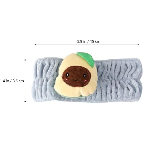 2 stk. bløde makeup-hårbånd Avocado brusebad ansigtshårbånd elastiske spa-hårbånd hårtilbehør til kosmetisk ansigtsvask