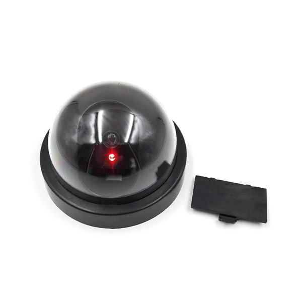 Dome Dummy Security CCTV-kamerasimuleringsmonitor med LED-blinkende lys Utendørs innendørs bruk