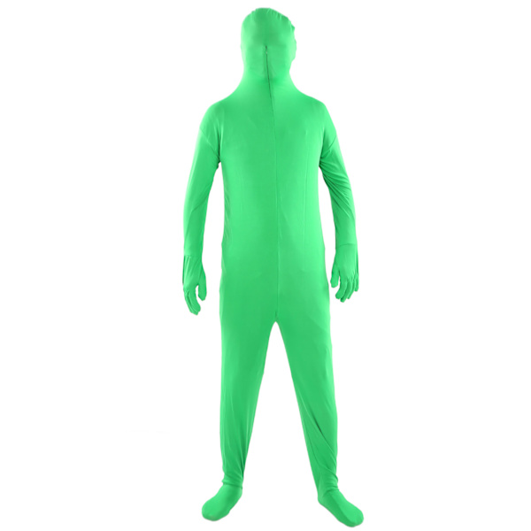 Fotografering Grøn Chromakey-bodysuit Unisex-stræk Voksenkostume Forsvindende mand til fotografering 180 cm