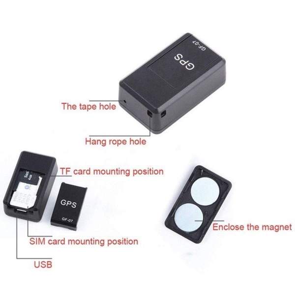 Bærbar Mini Magnetic GPRS Locator Device Voice Recorder Alarm Locator
