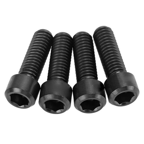 RISK 4 stk M6x18mm Mountainbike Skivebremseok Fastgørelsesskruer Rustfrit Titanlegering Cykel Skivebremseskruer Sort