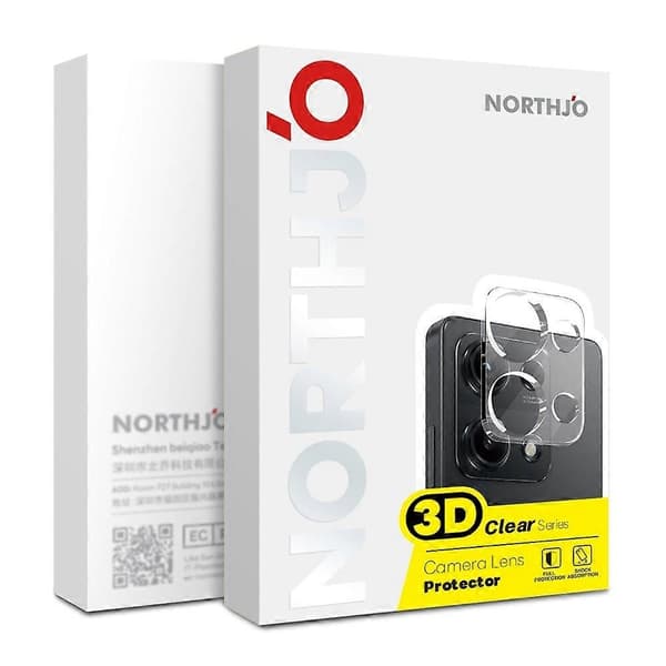 NORTHJO Tempered Glass Camera Lens Protector for Xiaomi Redmi Note 14S 4G, HD Clear 3D Full Coverage