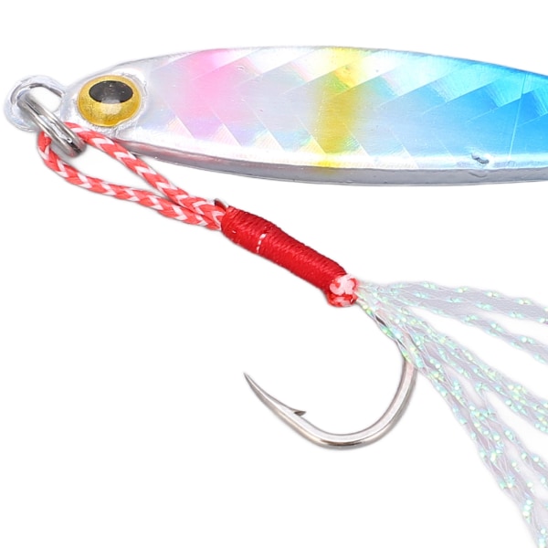 5 st 10g Jigg Fiske Bete Metalljiggar Konstgjorda Beten med Fjäderkrokar Fiskeredskap för Bass