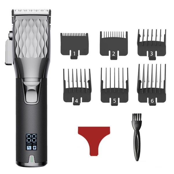 Ammattimainen set miehille, johdoton hiusleikkuri ja partaleikkurisarja, 5-tasoinen hiusleikkuri, LCD-näytöllä varustetut hiustenleikkuusarjat
