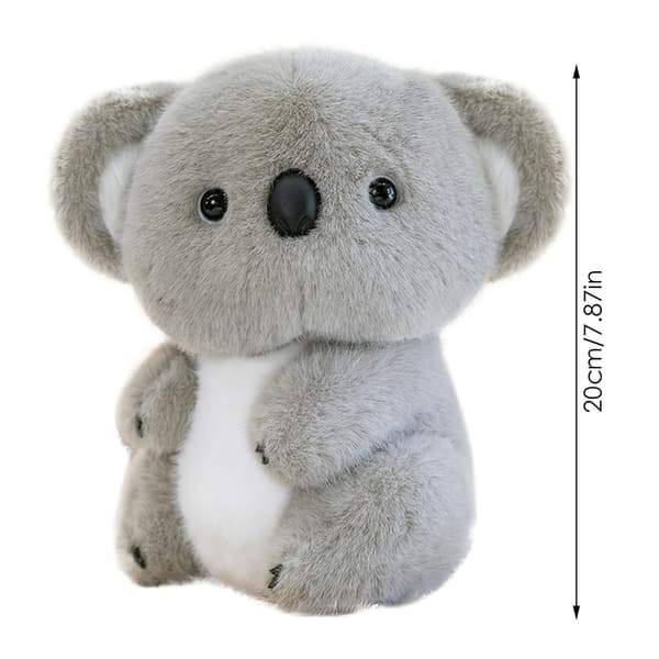 Pehmolelu lapsille – Söpö kumppani – Harmaa, 5 tuumaa (tummanharmaa, 23 cm)