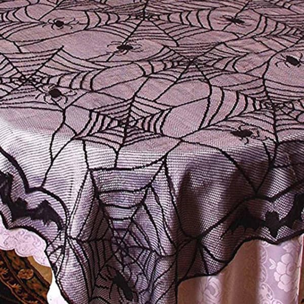 Gothic Blondestoff Edderkoppnett Festdekorasjon 122 x 244 cm