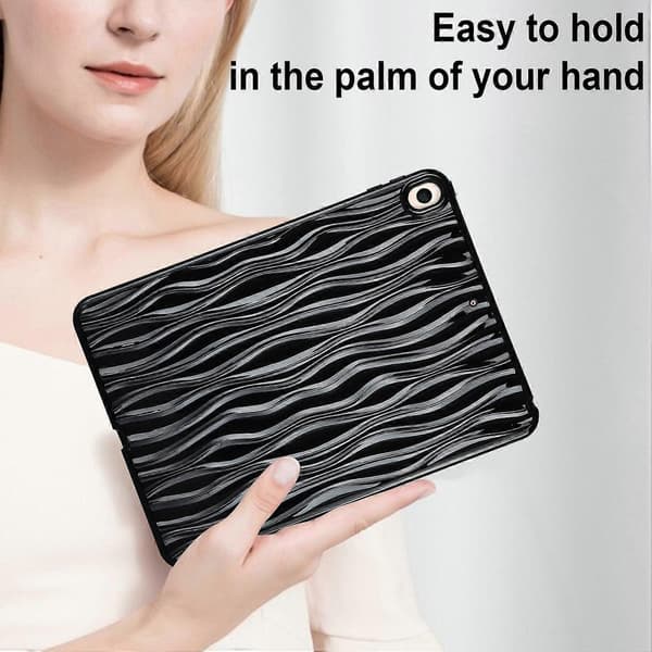 Wave Pattern Tablet Case for iPad Air 10.5 inch (2019), Soft Scratch-Resistant TPU Protection