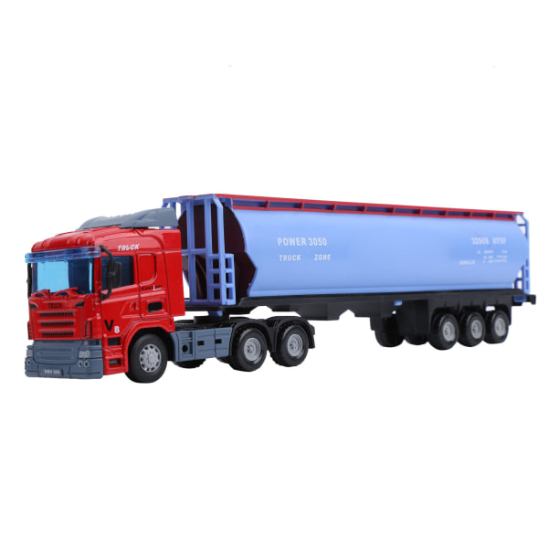 1:43 Engineering Tank Container Truck Modell Leksak PullBack Högsimulerad leksak för barnfordon (röd)