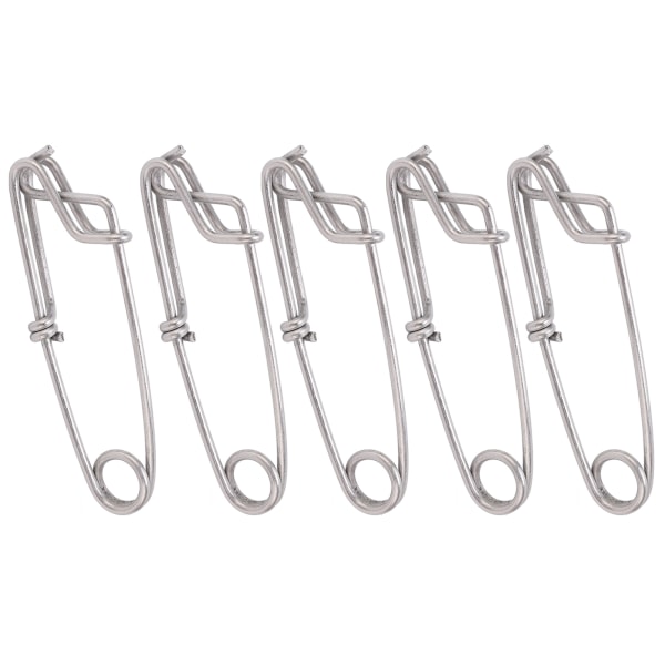 5 stk./sæt Longline Snap Clip Korrosionsbestandighed Float Line Tun Clip til Havfiskeri 3,5x125mm