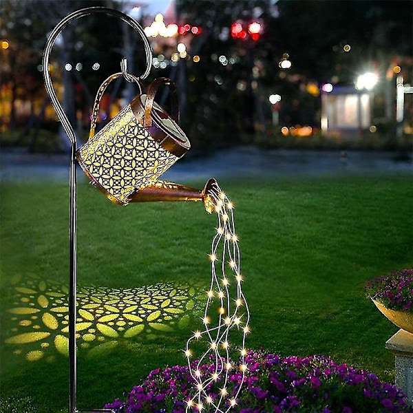 Solar Powered LED Watering Can Light for Outdoor Garden Decoration