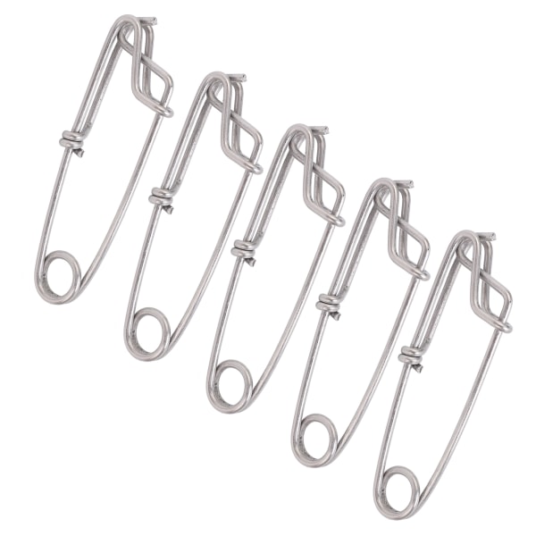 5 stk./sæt Longline Snap Clip Korrosionsbestandighed Float Line Tun Clip til Havfiskeri 3,5x125mm