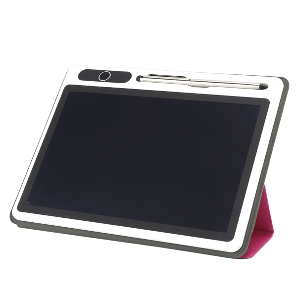 Elektronisk notesblok LCD Tablet Tegneplade Kontorartikler Håndmalingsværktøj 9 tommer (Rose Rød (Med Kunstlæder Etui))