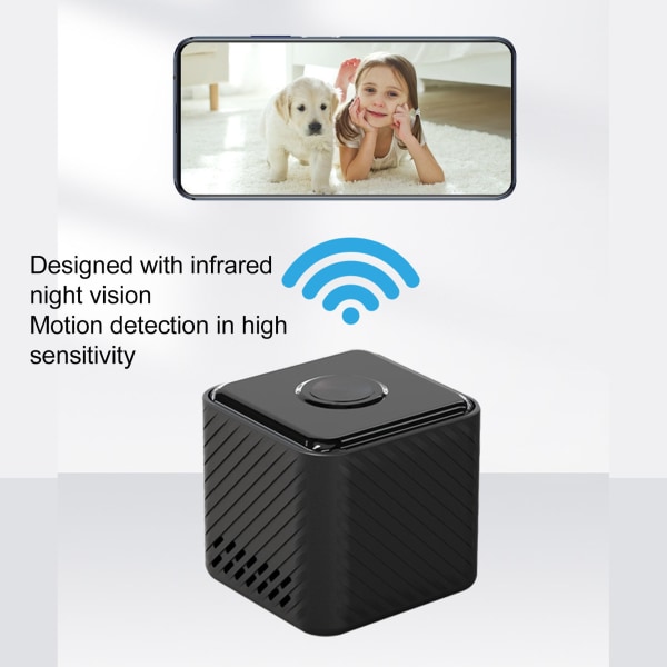 Langaton miniturvakamera - 1080P HD, laajakulma, yönäkö, liikkeentunnistus - ihanteellinen kotiin ja perheelle