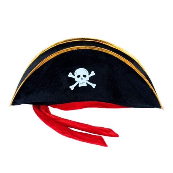 Pirate Hat Eye Patch Caribbean Captain Barn og voksne (for barn)