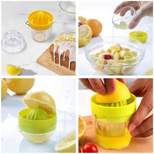 Manuell citruspress - 2 delar - Plast - Grön, blå - 10,5*7 cm