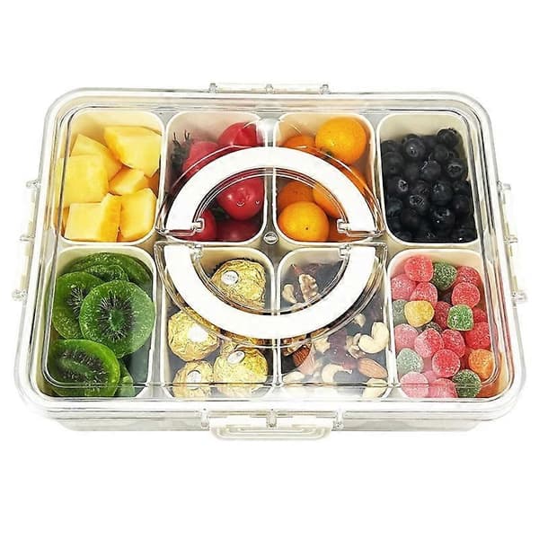 Delad serveringsbricka med lock och handtag - Snackle Box Charkuteri