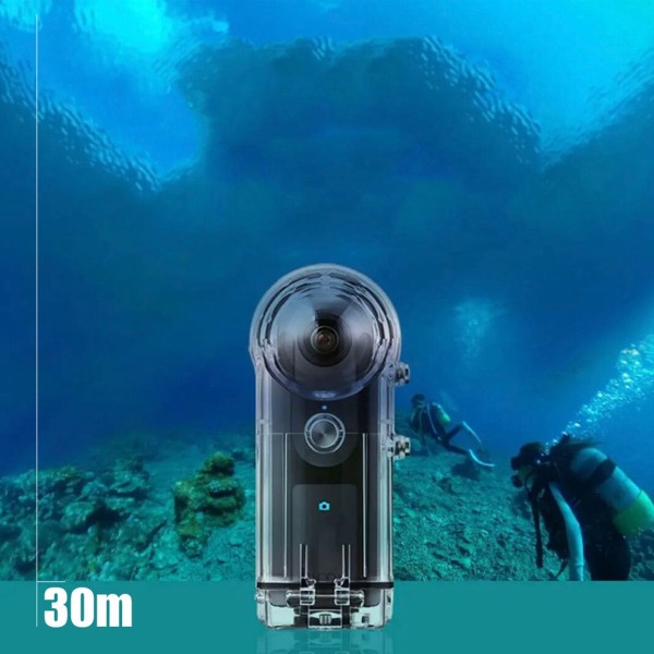 Case Transparent vattentätt cover för Ricoh Theta S /Theta V/Theta SC 360° panoramakamera