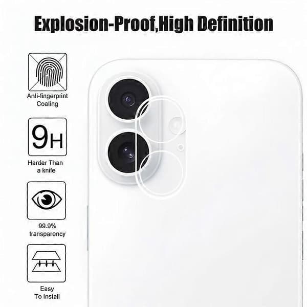 For iPhone 17 Camera Lens Protector WANLONFENG Full Coverage HD Clear Lens Film with Cleaning Cloth