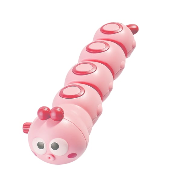 Baby kellokoneisto ryömivä lelu, opettavainen söpö sarjakuva eläinkeinuva lelu vanhemmalle lapselle, vaaleanpunainen