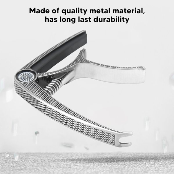 6-strängad akustisk capo Höghållfast metall Universal elgitarr capo för framträdande Silver