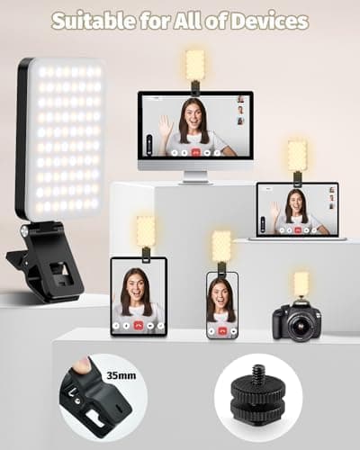 Bevægeligt lys med 60 LED-lys, bevægelig spotlight 3000-6500K 5 tilstande, bærbart lys med 2000 mAh batteri