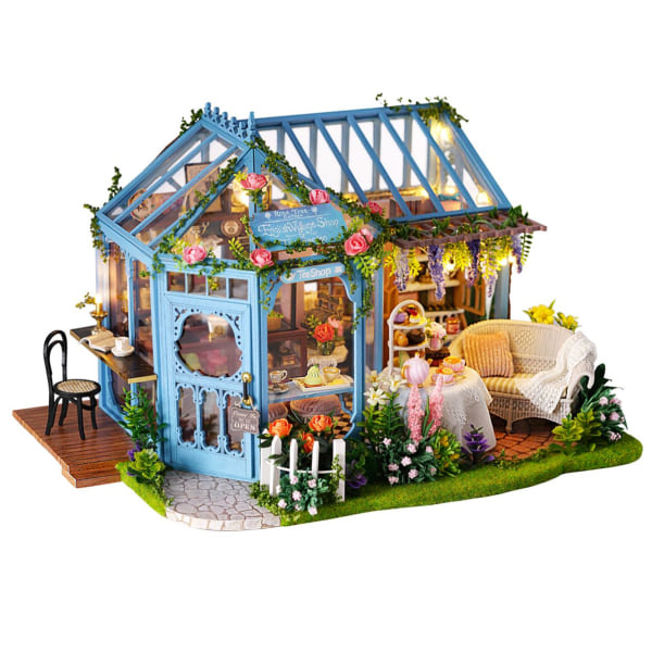 DIY træ mini legetøjshus miniature samling dukkehus til gaveindsamling boligindretningsartikler