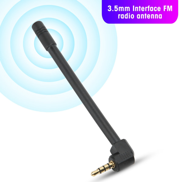 FM-radioantenne ekstern for minihøyttaler 3,5 mm rettvinklet utendørs lydkontakt