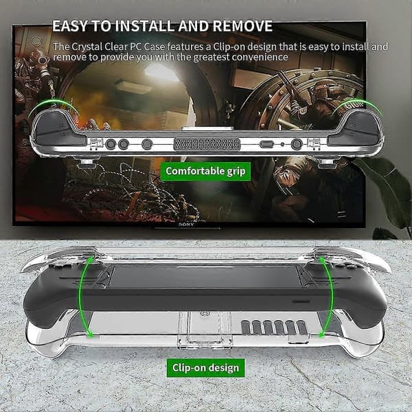 Transparent Game Console Protective Case Compatible With Steam Deck, Non-slip Hard PC Shell, Steam Deck Game Accessories