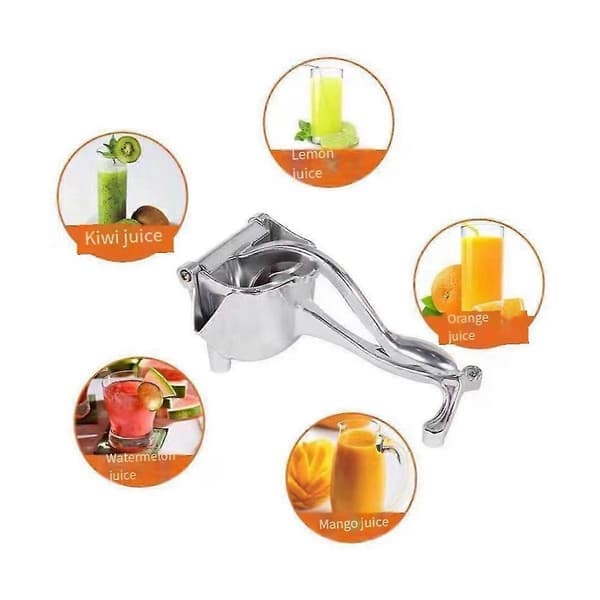 Sitruspresse i rustfritt stål, manuell juicer, juicer for appelsiner og grapefrukt