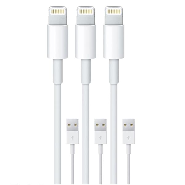 3 kpl 2 m / Lightning-latauskaapeli iPhone 13/12/11/ Xs/Max/X/8/7/6/5
