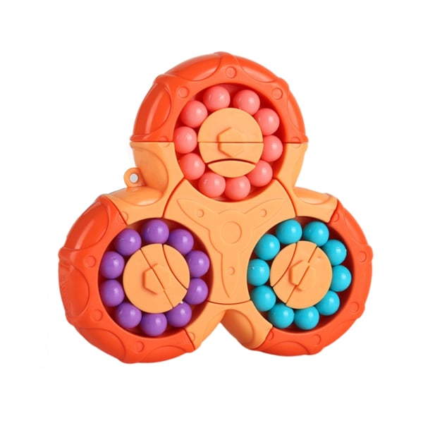 6-sidet bønneroterende terninglegetøj til børn og voksne bærbart fingerspids trekantet gyroskoplegetøj Dekompression pædagogisk legetøj