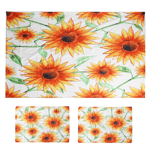 3PCS/Set Blommigt mönsterdesign påslakan med örngott Sängkläder set för hem sovrum Tillbehör 220x240cm
