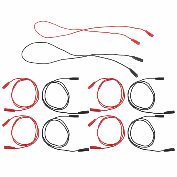 5 uppsättningar Banantestledningstestkabel hona till hona 2 mm 0,44 mm² 1000V 15A set