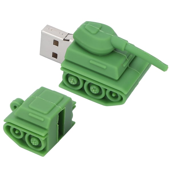Flash-muisti Kannettava sarjakuva TankShaped 2.0 USB Pendrive Disk PC-tabletille Tietojen tallennus tiedonsiirto (64 Gt)