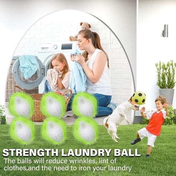 12-pak genanvendelige vaskebolde til fjernelse af dyrehår, fnugfanger til vaskemaskinen