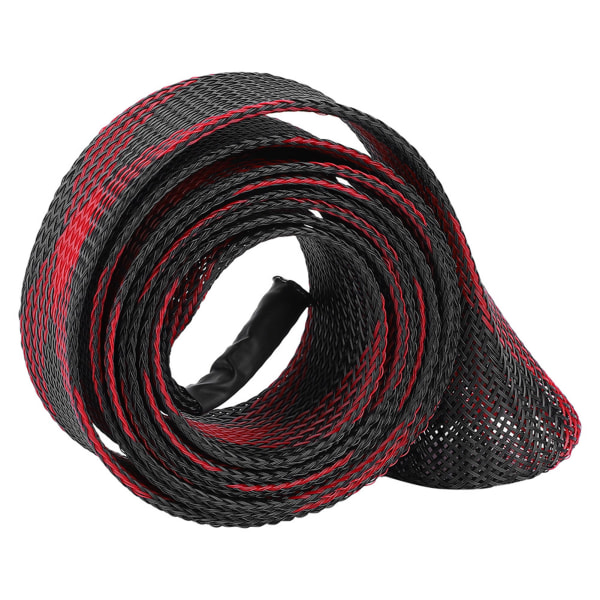 Punottu hiha, laajennettava heitto onkivavan suojuksen cover (musta punainen)