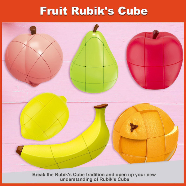 Fruit Shape Pusselspel Cubes for Party - Magic Cubes Simulering Äppel, citron, banan