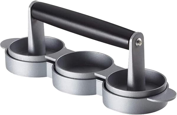 3 mini hamburgerbiffer for deilig grilling, kjøttpresse