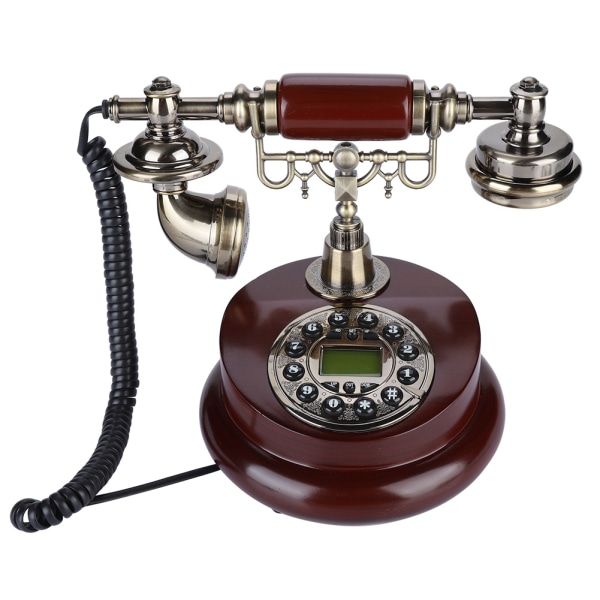 Retro Vintage trådad sladdtelefon Fast telefon FSK/DTMF telefonlinjedriven hotellkontorshem
