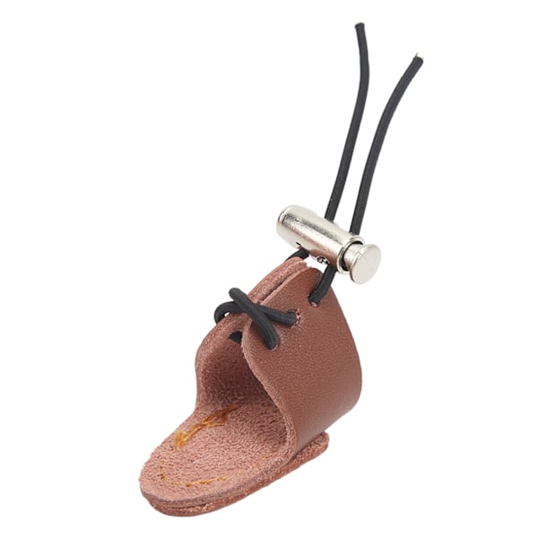 Bågskytte Mongolisk Fingernyckel Bra skydd Lättvikt Bekväm Bågskytte Finger Guard för Recurve Bow Brown