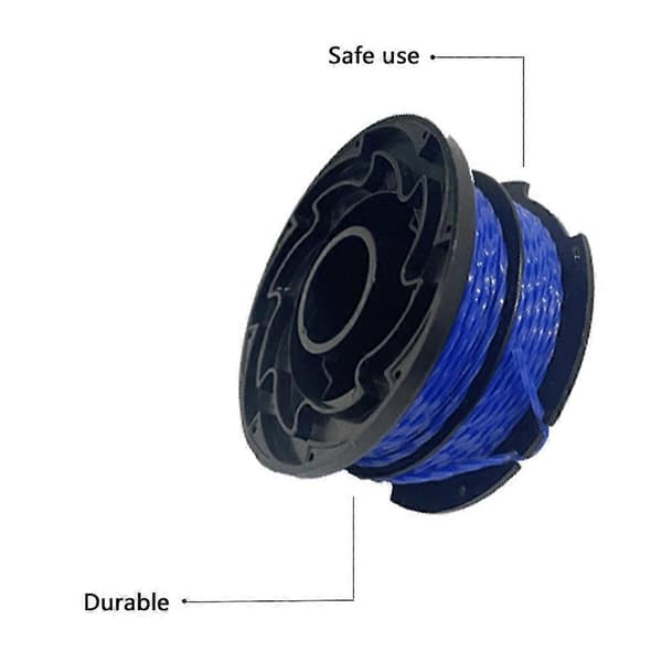 2 ST Nylon Trimmertrådsspole til Black & Decker Græstrimmer Trådrulle A6441