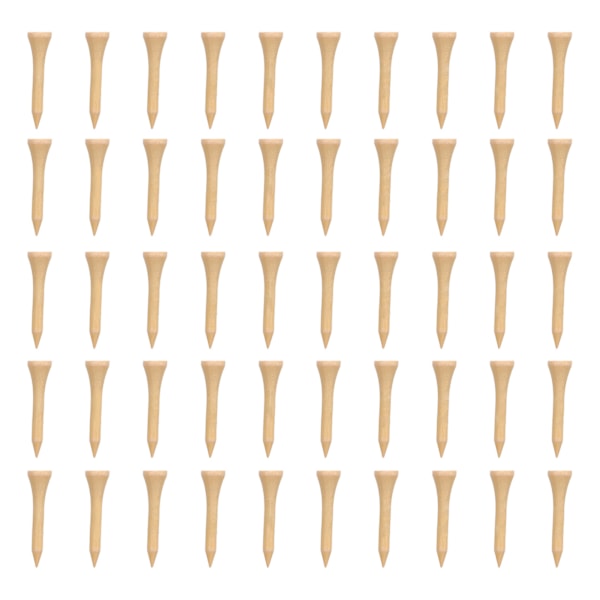 50 stk Golf Tees Professionelle Stærke Udskiftnings Træ Golf Tees til Golf Tilbehør 42mm/1.65in